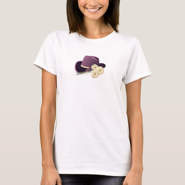 Cowgirl Hat and Daisies Tshirt (Front)