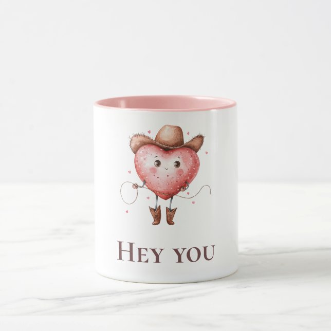 Cowgirl Heart Hey You Quote Mug (Center)