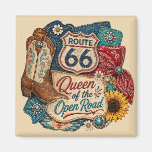 Cowgirl Heritage Roadside Medallion Magnet