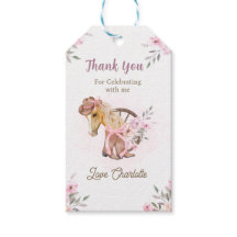 Cowgirl Horse Floral Western Birthday thank you