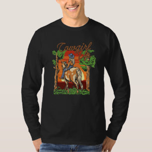 Cowgirl Horse Riding Country Wild West Western How T-Shirt
