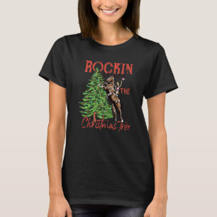 Cowgirl Horsing Rocking Around Christmas Tree West T-Shirt