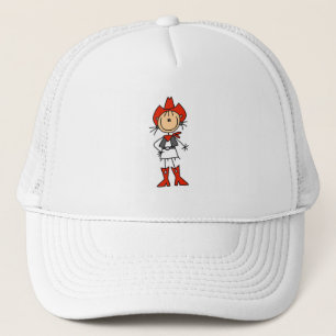 Cowgirl in Red T-shirts and Gifts Trucker Hat