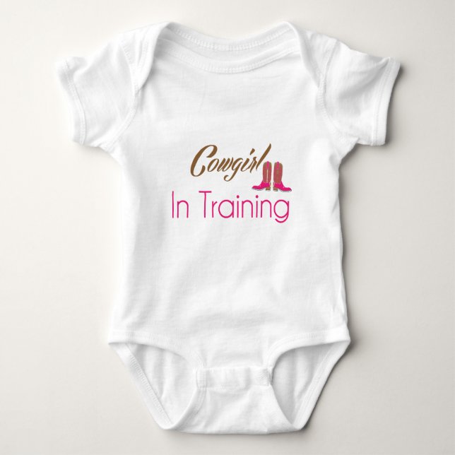 Cowgirl In Training Baby Apparel Bodysuit (Front)