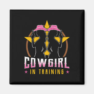 Cowgirl In Training Barrel Racing Horseback Riding Magnet
