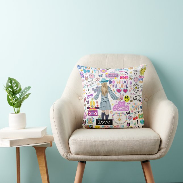 COWGIRL-INSPIRED AFFIRMATIONS THROW PILLOW (Chair)