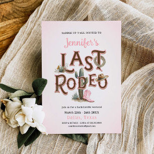 Cowgirl Last Rodeo Bachelorette Invitation