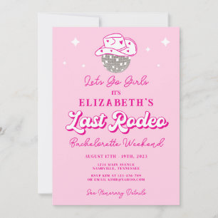 Cowgirl Last Rodeo Bachelorette Party Invitation