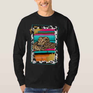 COWGIRL  Leopard Cow Pattern Print Serape Rodeo 1 T-Shirt