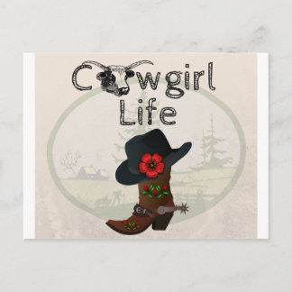 Cowgirl Life Postcard
