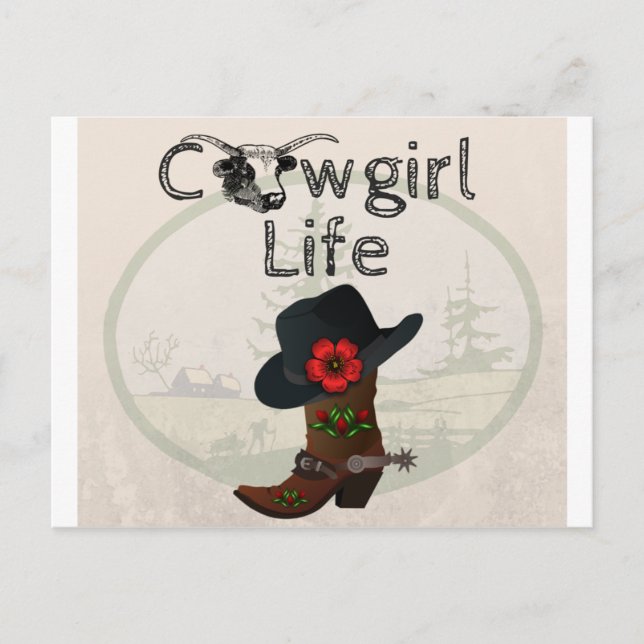 Cowgirl Life Postcard (Front)
