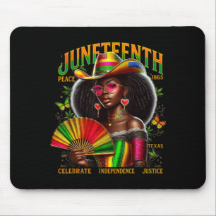 Cowgirl melanin girl juneteenth 1865 black pride mouse pad