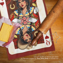Cowgirl Midwest Queen of Hearts Card - Love Luck