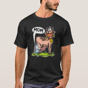 Cowgirl Milk Carton Call Cow Mum Milk Farmer Cow T-Shirt