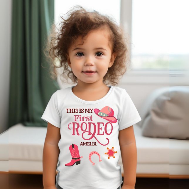 Cowgirl My 1st Rodeo Baby girl first birthday  T-Shirt (Creator Uploaded)