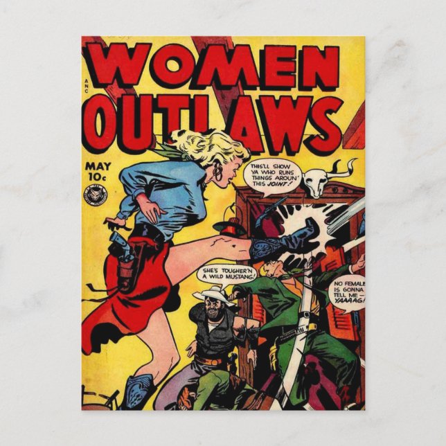 Cowgirl Outlaw Postcard (Front)