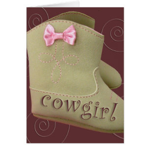 Cowgirl party cards
