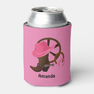 Cowgirl Personalised Can Cooler