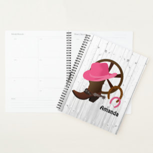 Cowgirl Personalised Rustic Planner