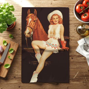 Cowgirl Pin-Up                                     Tea Towel