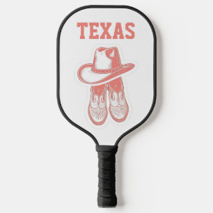Cowgirl Pink Austin Texas Boots Texan Pickleball Paddle