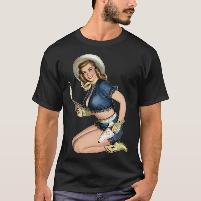 Cowgirl Pinup Classic T-Shirt (Front)