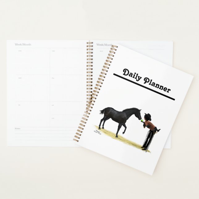 Cowgirl Pinup With Horse Daily Planner (Display)