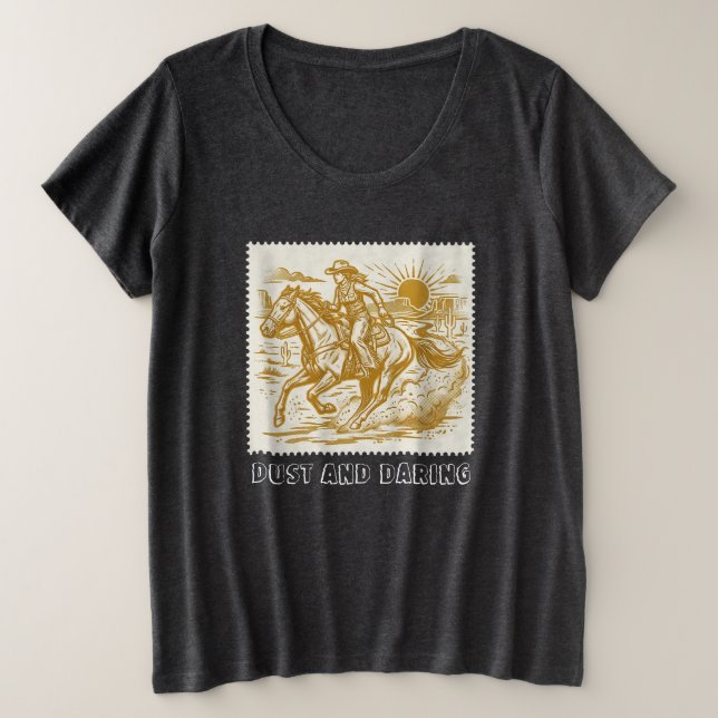 Cowgirl Plus Size T-Shirt (Design Front)