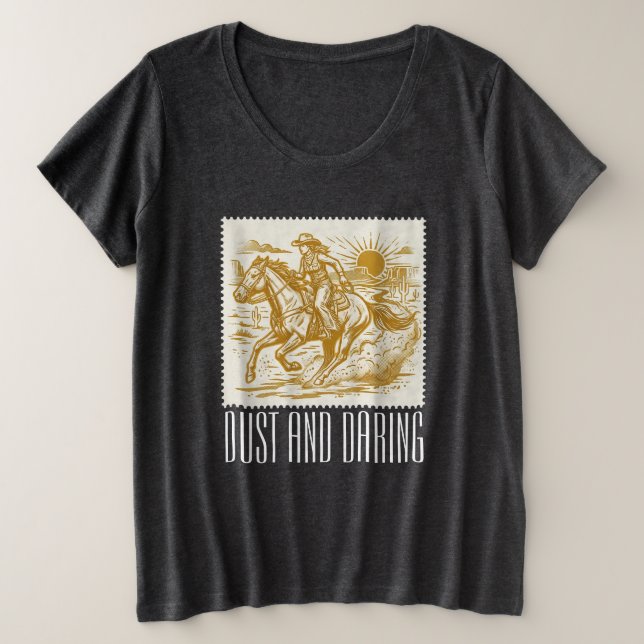 Cowgirl Plus Size T-Shirt (Design Front)