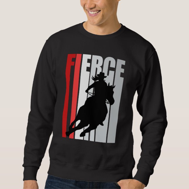Cowgirl Purple Fierce Motivational Western Theme R Sweatshirt (Front)