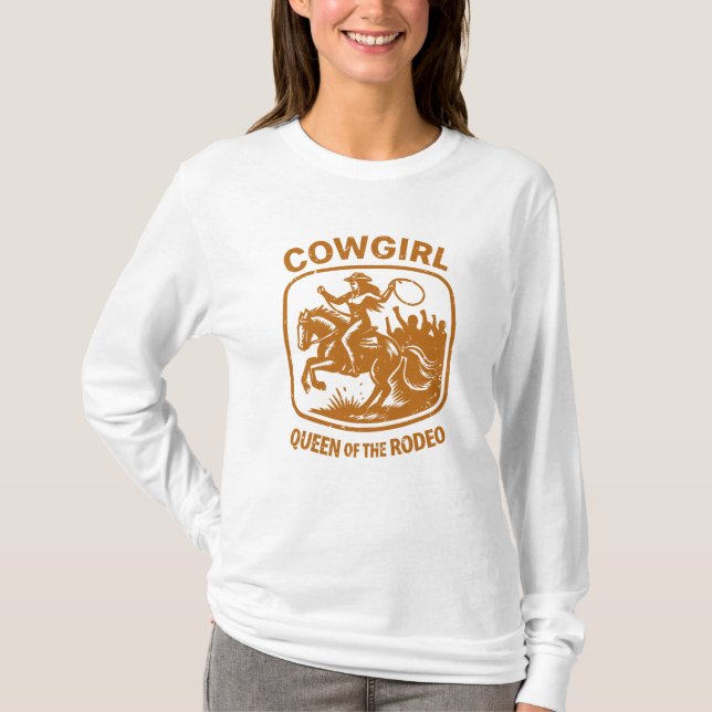 Cowgirl — Queen of the Rodeo T-Shirt (Front)