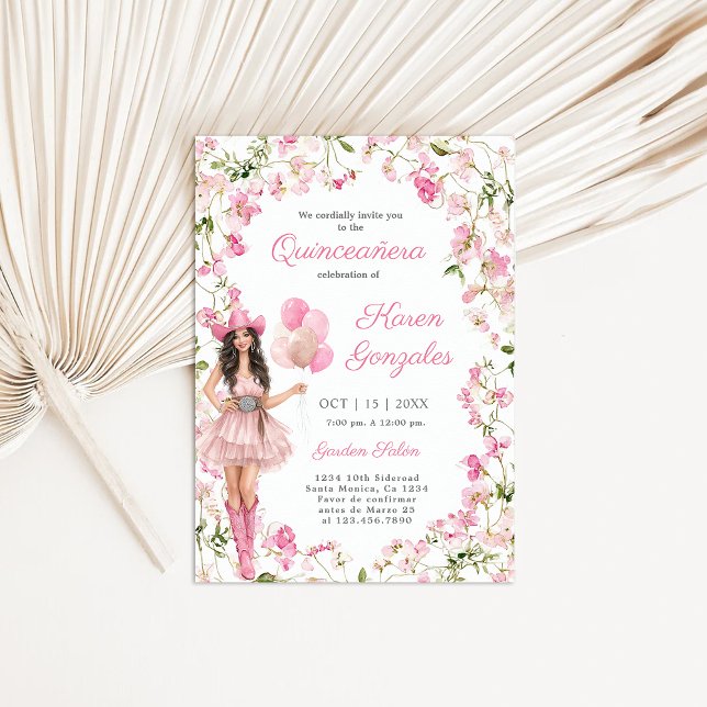 Cowgirl Quinceañera Invitation (Creator Uploaded)