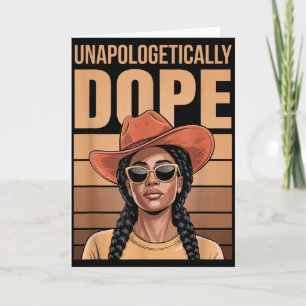 Cowgirl Retro Black Girl Pride Unapologetically Card