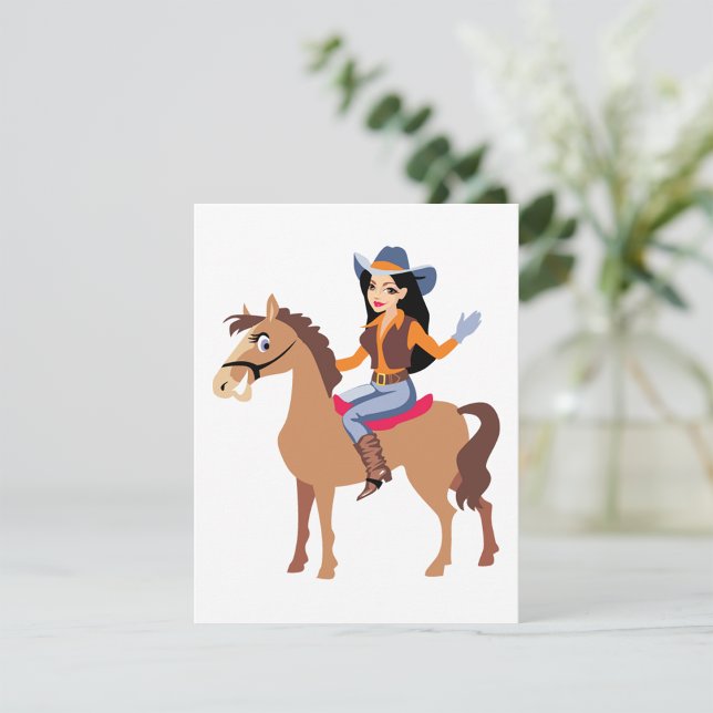 Cowgirl Riding A Horse Invitations (Creator Uploaded)