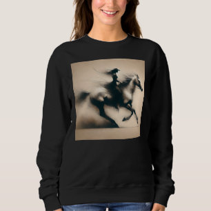 Cowgirl Riding a Horse, Western Cowgirl Sweatshirt