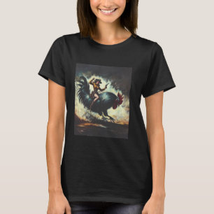 Cowgirl Riding Chicken T-Shirt