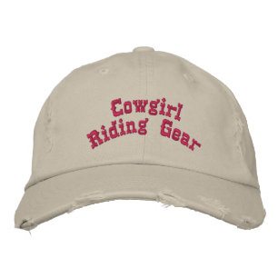 Cowgirl Riding Gear Embroidered Hat