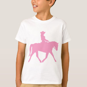 Cowgirl Riding Her Horse (pink) T-Shirt