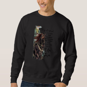 Cowgirl Riding Horse I'm The Storm Western Country Sweatshirt