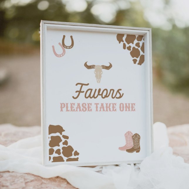 Cowgirl Rodeo Birthday Party Favours Sign (Creator Uploaded)