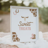 Cowgirl Rodeo Birthday Party Sweet Treats Sign
