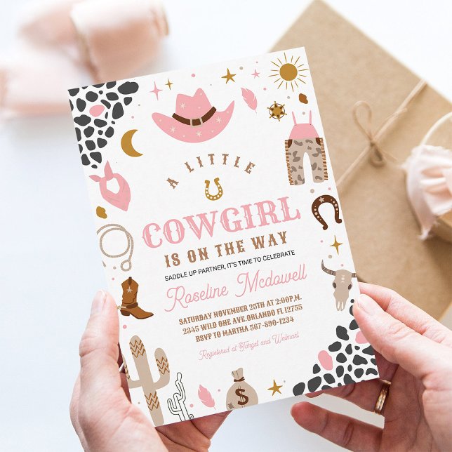 Cowgirl Rodeo Girl Southwestern Ranch Baby Shower  Invitation (Creator Uploaded)