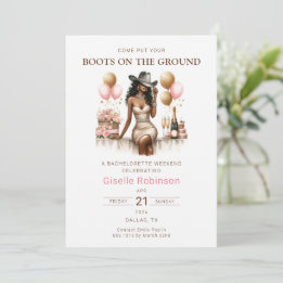 Cowgirl Rodeo Western Party Shower Invitation