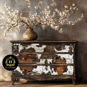 Cowgirl Rustic Western Country Wood Decoupage Tissue Paper