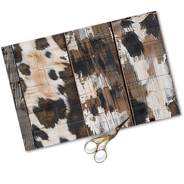  Cowgirl Rustic Western Country Wood Decoupage Tissue Paper (Creator Uploaded)