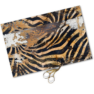 Cowgirl Rustic Western Country Wood Decoupage  Tissue Paper