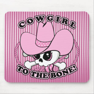 Cowgirl Skull Mouse Pad