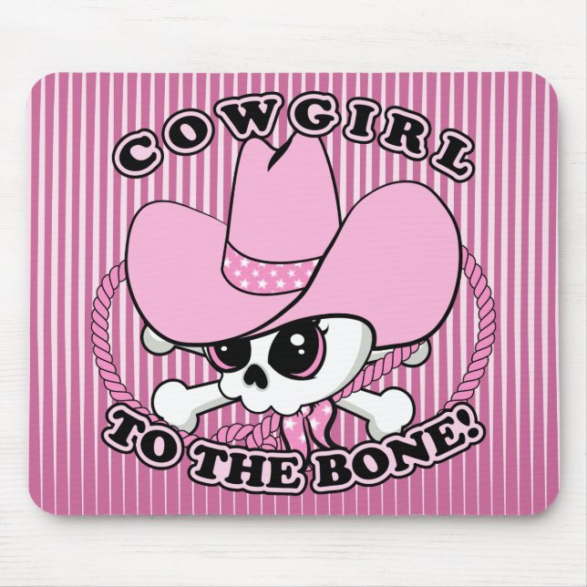 Cowgirl Skull Mouse Pad (Front)
