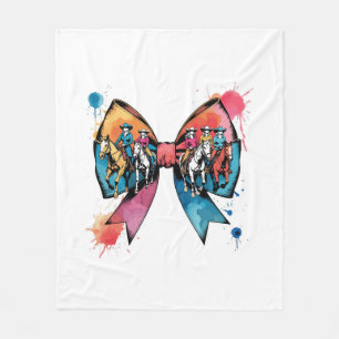 Cowgirl Social Club Western Horse Fleece Blanket
