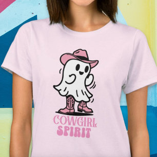 Cowgirl Spirit Halloween Cute Western Ghost Shirt